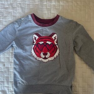 Cat & Jack Gray Sweatshirt with Red Tiger Design